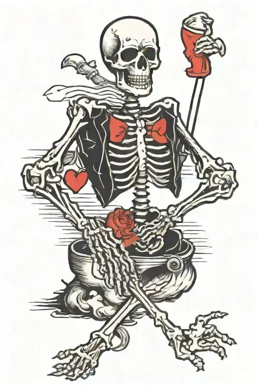 Skeleton Digging A Hole