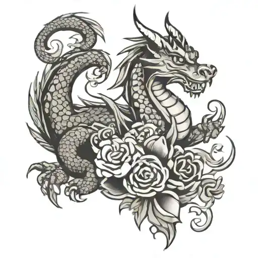 Dragon And Dog Paw Print