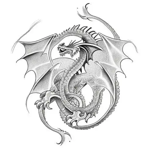 European Dragon Full Body