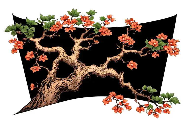 Branch Of A Japanese Tree Of Life
