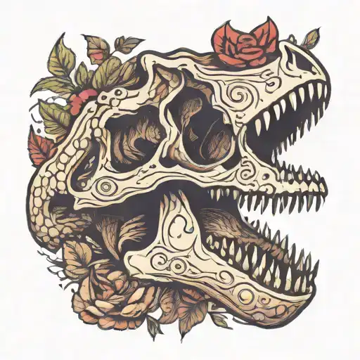 Dinosaur Skull With