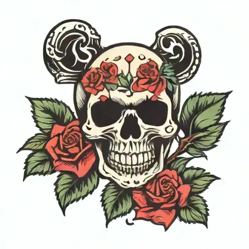 Skull And Roses