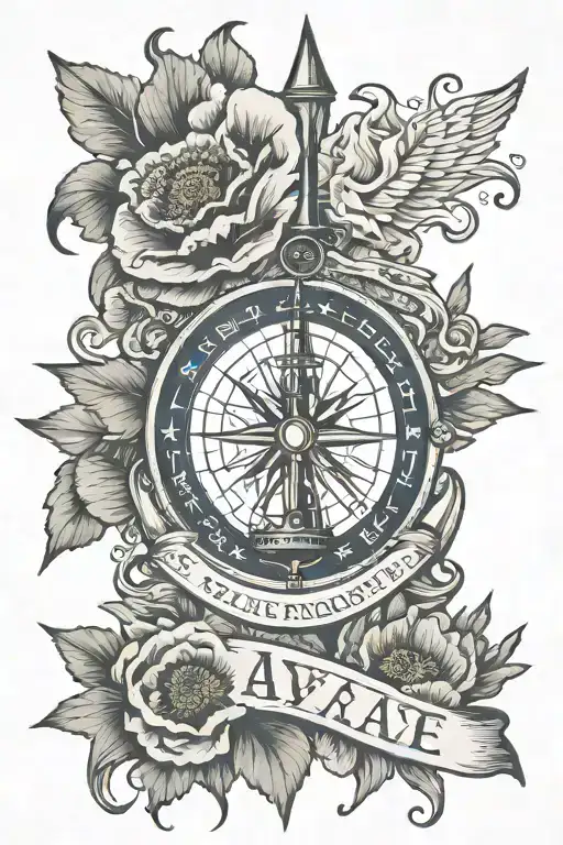 A Navy Ship With Some Poppy And The Saying Ready Aye Ready With A Compass And A Nautical Star