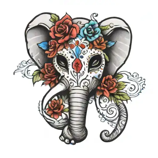 Elephant Sugar Skull