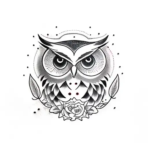 Owl With A Brush And Pen