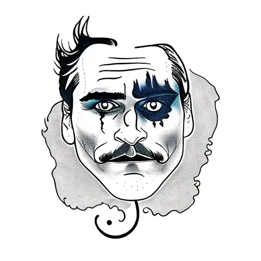 Joaquin Phoenix Half Joker Half Normal Face