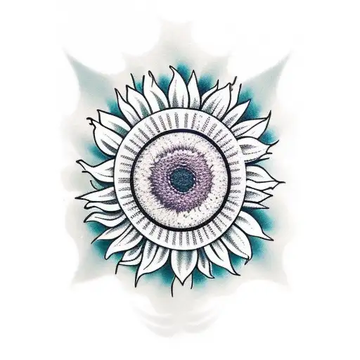 Sunflower With Lilacs Behind It Rib