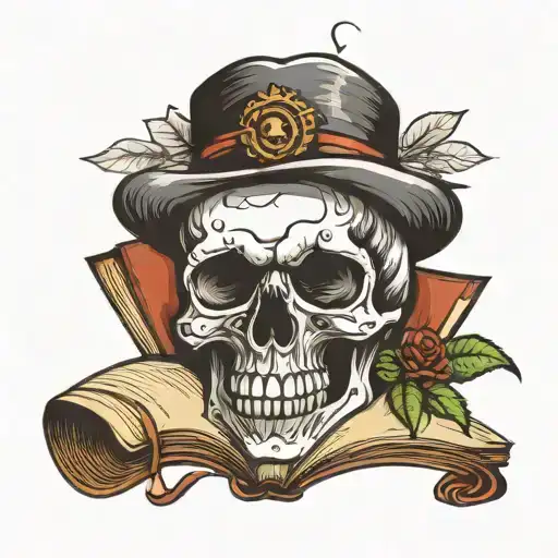 Skull And Book