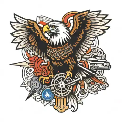 Eagle And Revolvers
