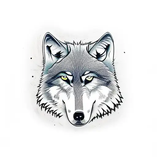 Wolf Taking Care Of His Son