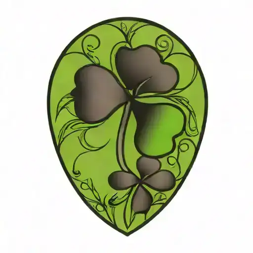 Celtic Four Leaf Clover Tattoo Inspired Design