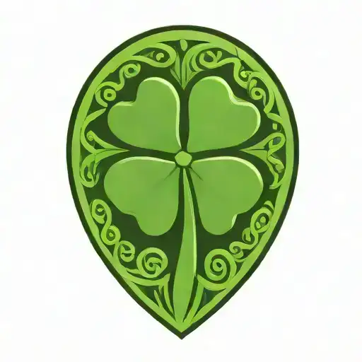 Celtic Four Leaf Clover Tattoo Inspired Design
