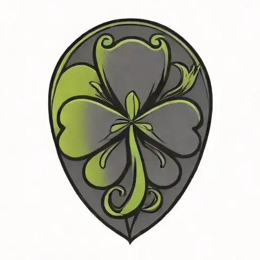 Celtic Four Leaf Clover Tattoo Inspired Design