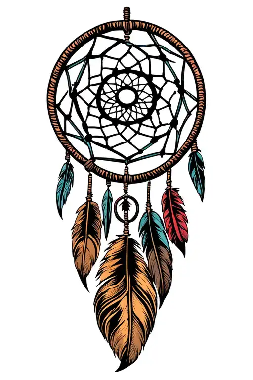 Dreamcatcher Intertwined With Maori Design