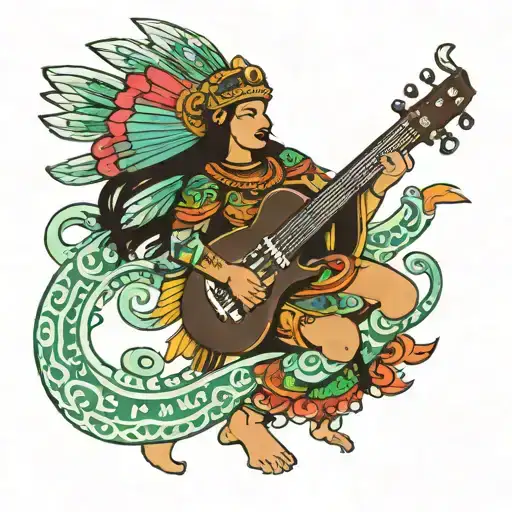 Aztec Goddess Xochiquetzal Wearing A Brazilian Jiu Jitsu Kimono