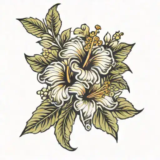 Filipino Hibiscus Flower Intertwined