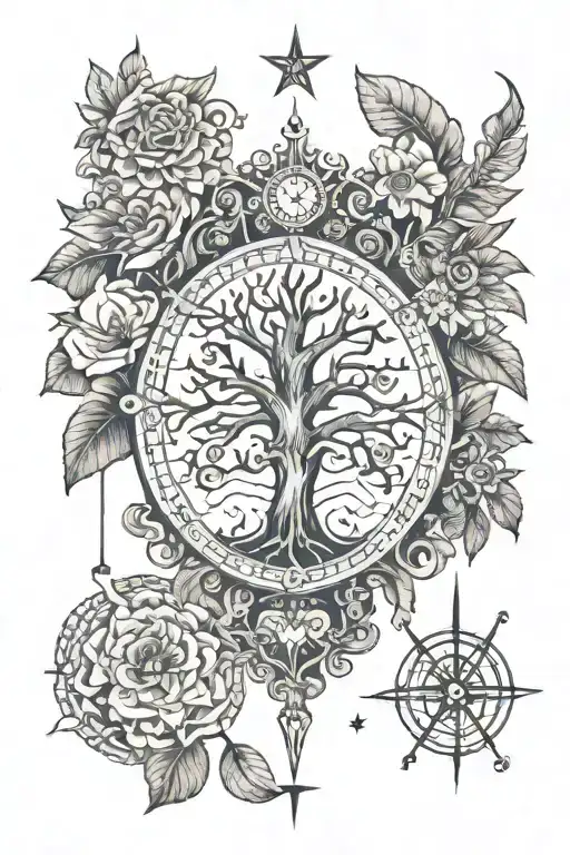 Compas Tree Of Live Start Costelation And See