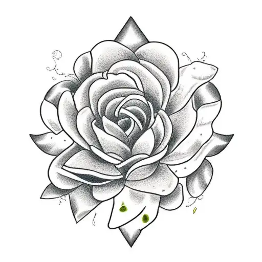 Gardenia Flower With Lime And Bee