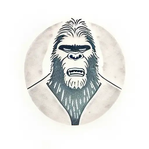 Bigfoot Doing Jiu Jitsu Choking A Photographer