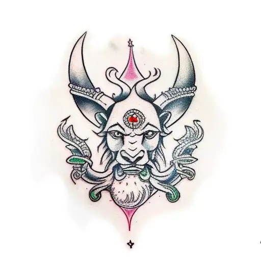 Hindu Full Arm Tattoo With Mythical Weapons