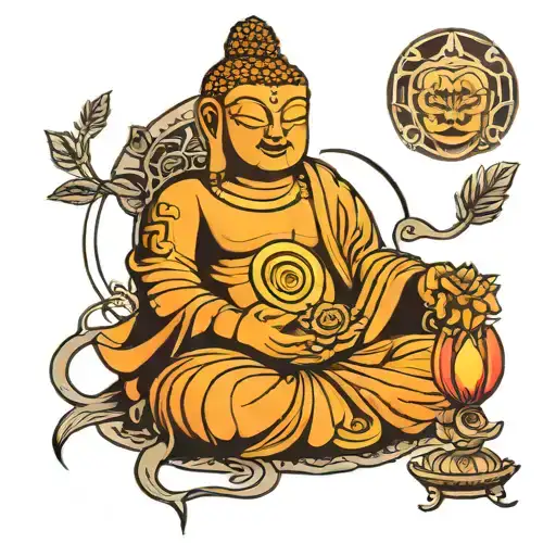 Robot Buddha Sitting