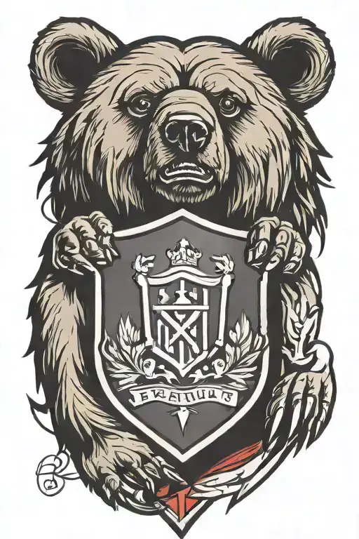 Shield With German Flag And Berlin Bear