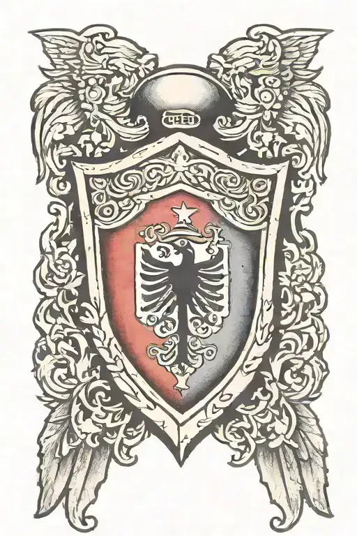 Shield With German Flag