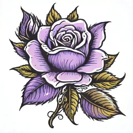 Purple Rose Blooming