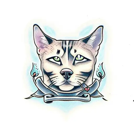 Dog And Cat Within A Hearth