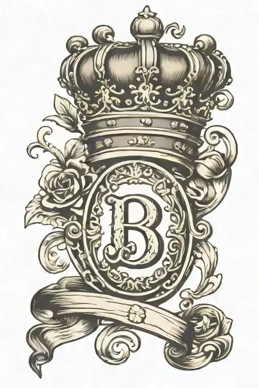 Letter B And Crown