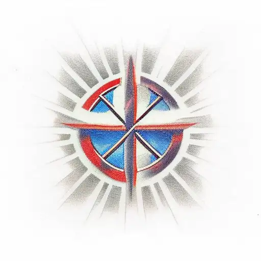 Christian Cross With Croatian Logo