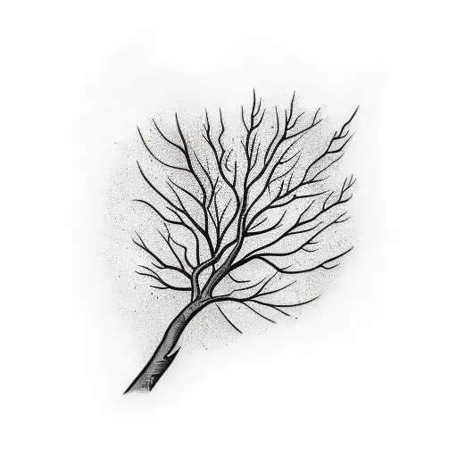 Tree Branch With Different Speicies Leaves Along It Full Sleeve Whole Arm