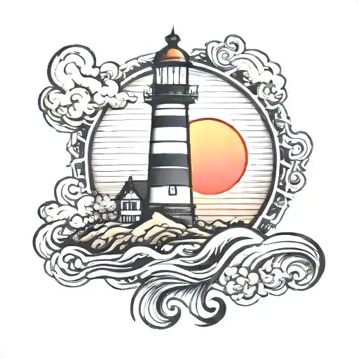 A Lighthouse Black And White