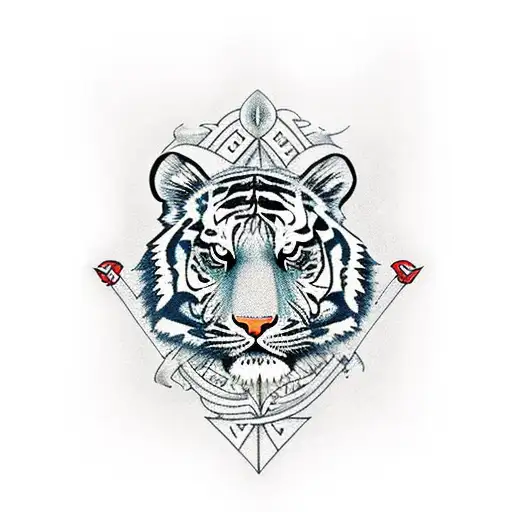 Tiger With A Dagger Through It