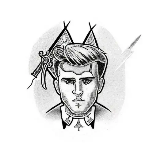 Jake Paul Sword Tattoo But With A Cross