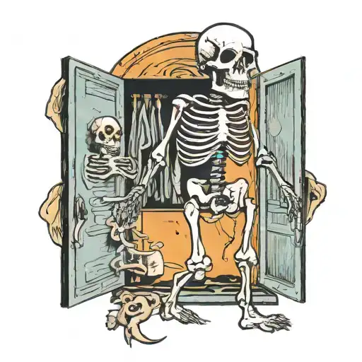 Skeleton Walking Out Of A Closet
