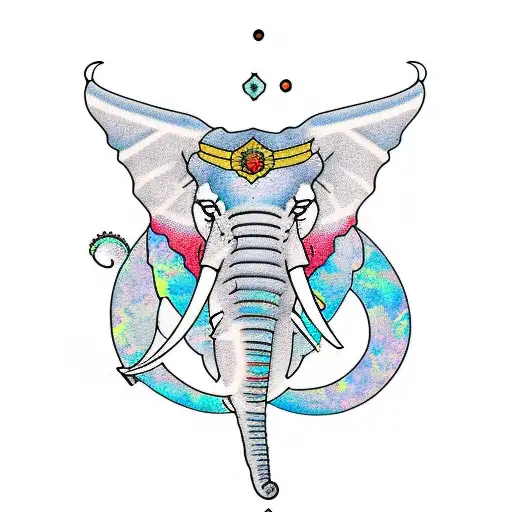 3 Peak Mountain With Opal Elephant