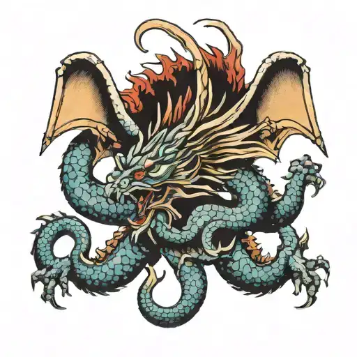 A Twoheaded Dragon With Two Wings