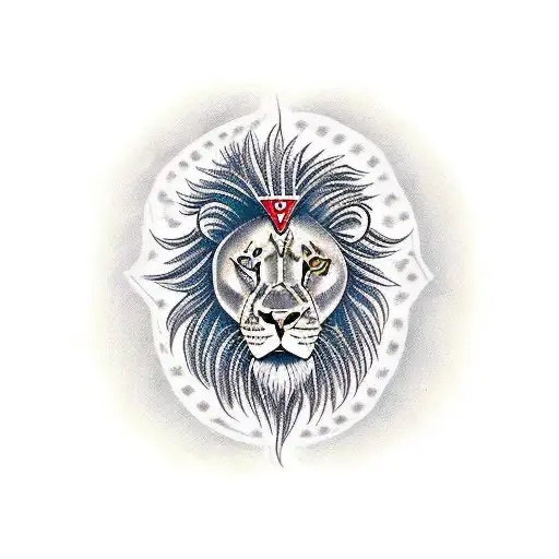 A Warrior With A Lion's Head Representing Strength And Protection
