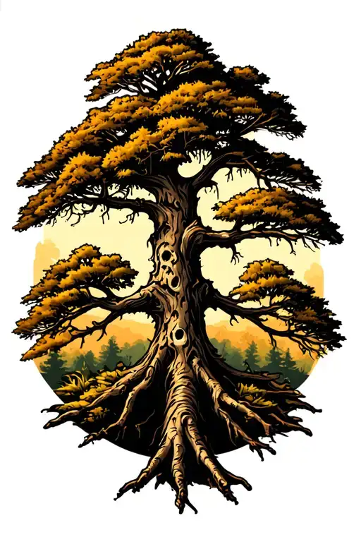 Dead Tree With A Live Tree