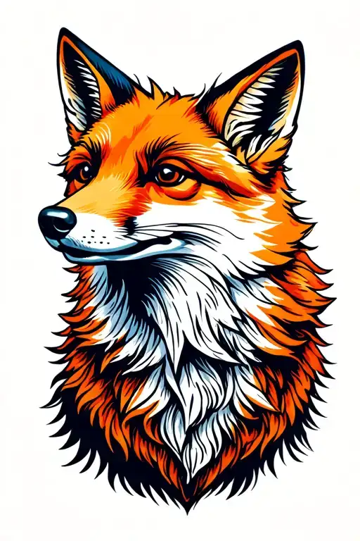 Whole Fox Head Upwards