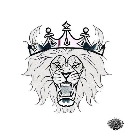 Lion Wearing A Kings Crown