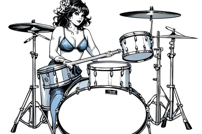 Anime Style Female Drummer
