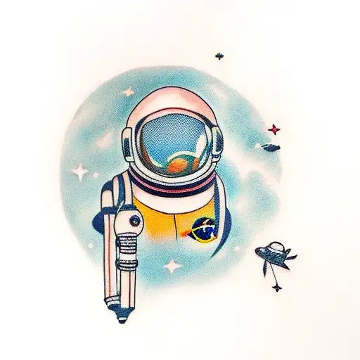 A Astronaut And A Diving Suit
