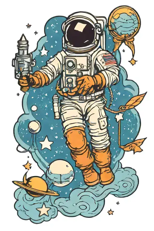 Astronaut Floating