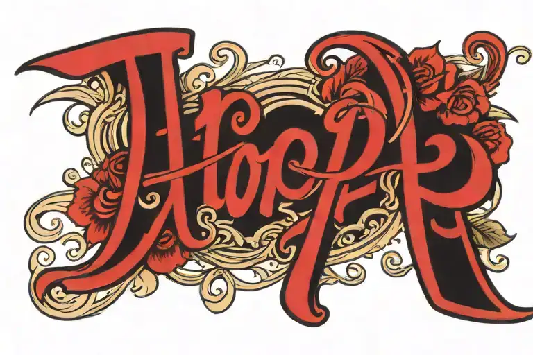 The Word Hope With Red