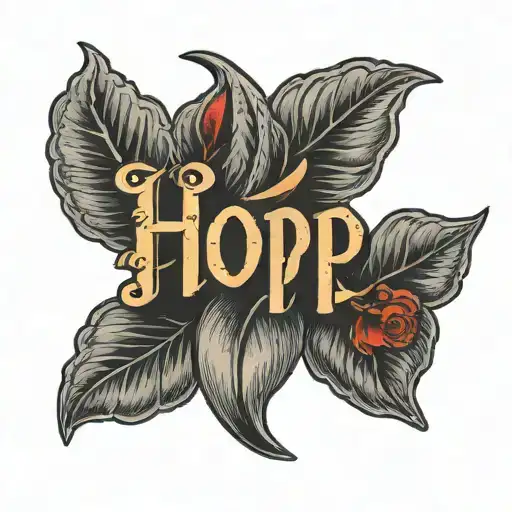 The Word Hope With Red