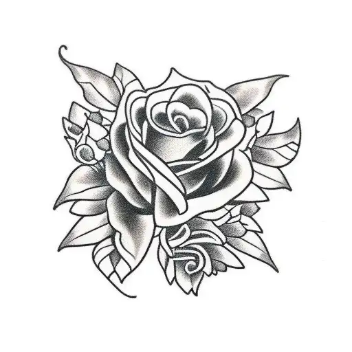 Panther Color Black Whit Roses