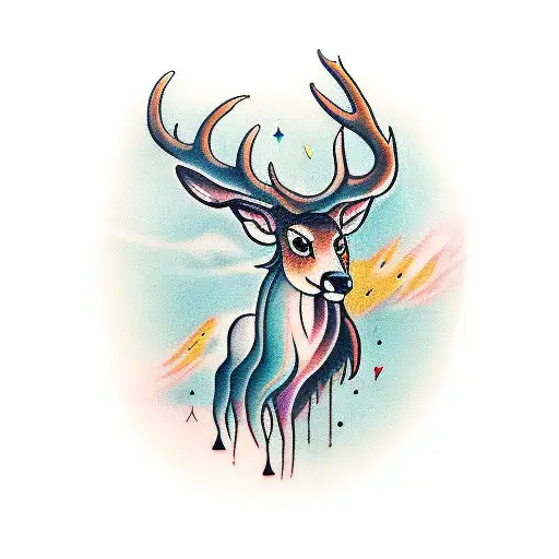 A Shadow Of Deer With Blur