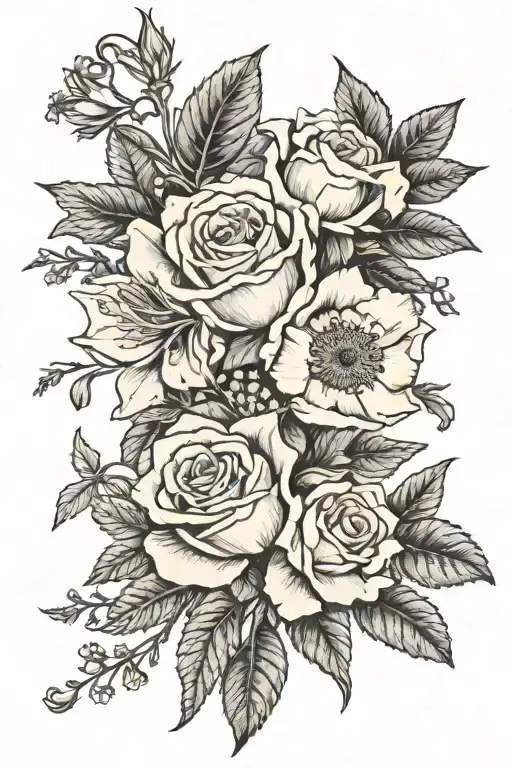 October And December Birth Flower In A Bouquet